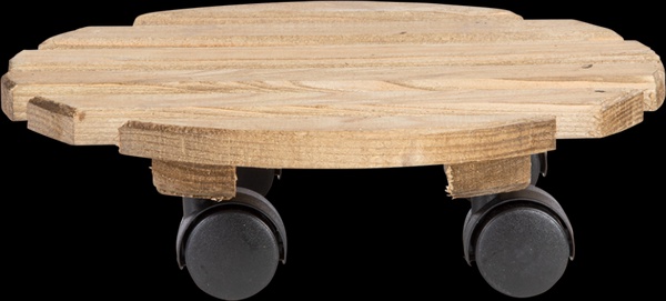 Carro Porta Macetas Madera Redondo